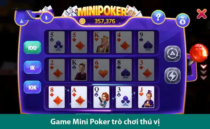 Mẹo chơi game Mini Poker hiệu quả, dễ thắng từ cao thủ